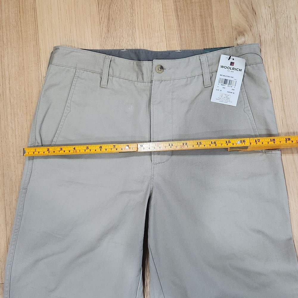 New Woolrich Mens Milestone Casual Pants Khaki 30 X 30 NWT Beige - Picture 9 of 15